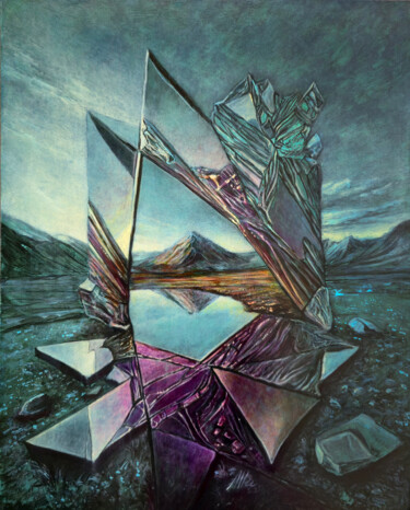 Fragments and Reflections of Reality Peinture intitulée "Fragments and Refle…" par Alla Ostrovsky, Œuvre d'art originale, Acrylique