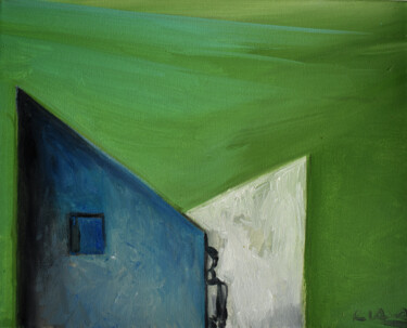 Schilderij getiteld "Valley 2021" door Roman Lasa, Origineel Kunstwerk, Olie