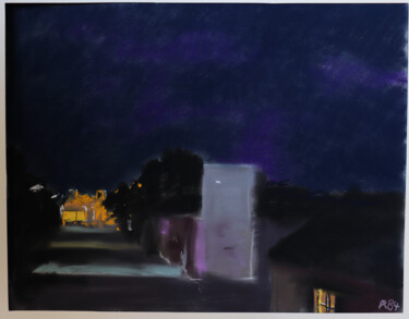 Pintura intitulada "La gare d'Yvetot da…" por Patrick Fraysse, Obras de arte originais, Pastel