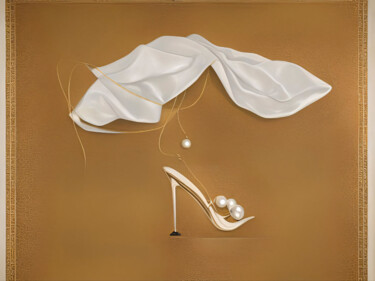 Arte digitale intitolato "Pearls and shoe" da Meahau, Opera d'arte originale, Immagine generata dall'IA