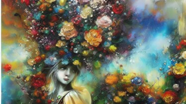 제목이 "Dreamy garden"인 디지털 아트 Meahau로, 원작, AI 생성 이미지