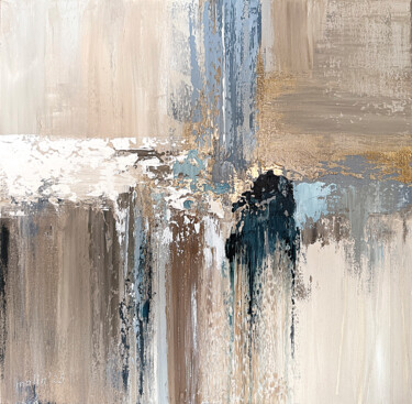 Painting titled "Whispers of Light" by Tatiana Malinovscaia, Original Artwork, Acrylic Mounted on Wood Stretcher frame