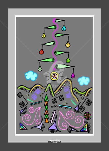 「-Parcours-Aux-Ambuc…」というタイトルの描画 Tchook.Osによって, オリジナルのアートワーク, デジタル絵画
