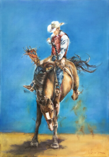Ride of Resolve Painting titled "Ride of Resolve" by Ilya Nimo, Original Artwork, Oil