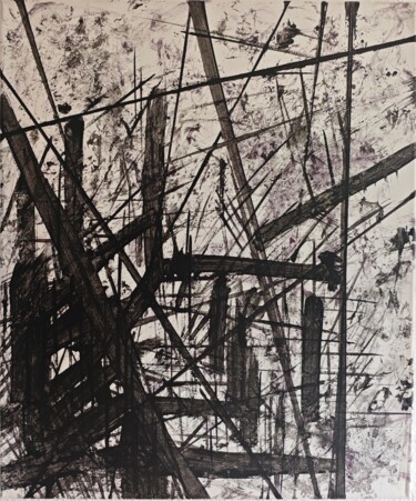Zeche – 1 绘画 标题为“Zeche – 1” 由Guoqiang Wu, 原创艺术品, 丙烯 安装在木质担架架上
