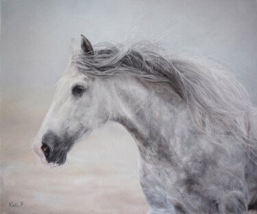 Schilderij getiteld "Spanish Horse" door Ekaterina Ponomareva, Origineel Kunstwerk, Olie