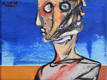 Painting titled "Mask 2025" by Roman Lasa, Original Artwork, Oil