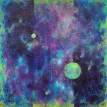 Painting titled "La Arboleda Perdida" by Pablo Caso, Original Artwork, Acrylic Mounted on Wood Stretcher frame