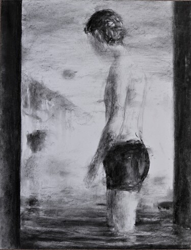 "Nocturne study 1" başlıklı Resim Wilfrid Moizan tarafından, Orijinal sanat, Karakalem