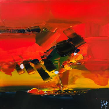 Painting titled "La matière du temps…" by Muriel Cayet, Original Artwork, Acrylic Mounted on Wood Stretcher frame