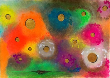 Pittura intitolato "13 Suns" da Anastassiya Kotlova, Opera d'arte originale, Acrilico