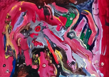 Peinture intitulée "1980 : Expressionis…" par Milto Sideris, Œuvre d'art originale, Acrylique