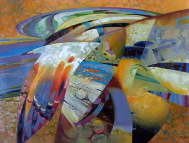 Pintura intitulada "Migrant" por Anatoly Tarabanov, Obras de arte originais, Óleo Montado em Armação em madeira