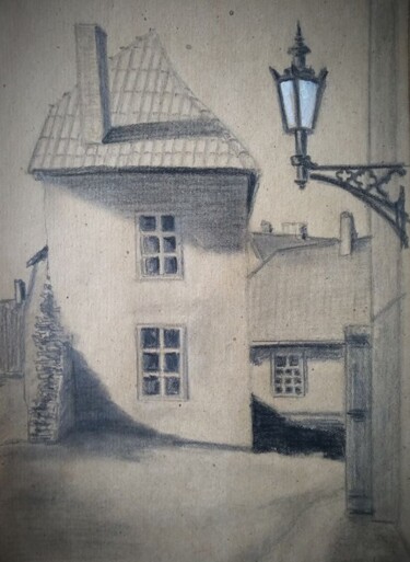 Schilderij getiteld "TALLIN" door Alexey Smirnov (SAVART), Origineel Kunstwerk, Potlood