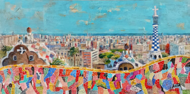 "VISTA DE BARCELONA…" başlıklı Tablo Josep Pozo tarafından, Orijinal sanat, Akrilik Ahşap Sedye çerçevesi üzerine monte edil…