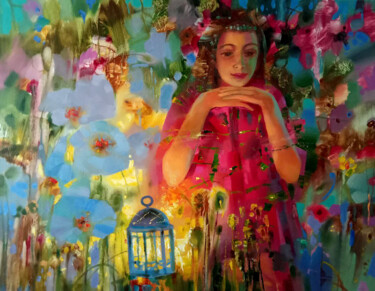 Pittura intitolato "Magic lantern" da Anatoly Tarabanov, Opera d'arte originale, Olio Montato su Telaio per barella in legno
