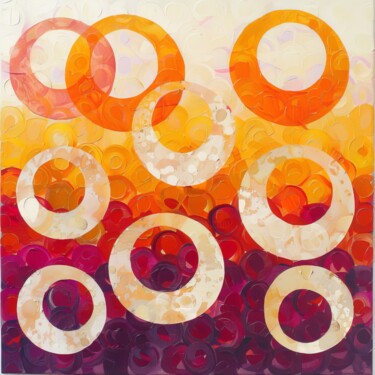 数字艺术 标题为“Circles in Motion” 由Amanda Moore, 原创艺术品, AI生成的图像