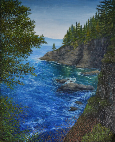 Painting titled "rivage" by Tabimory, Original Artwork, Oil