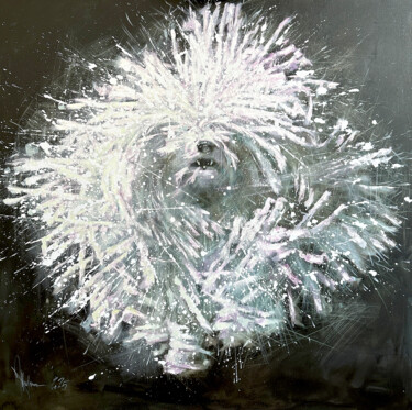 绘画 标题为“White Aymphony.” 由Igor Shulman, 原创艺术品, 油 安装在木质担架架上