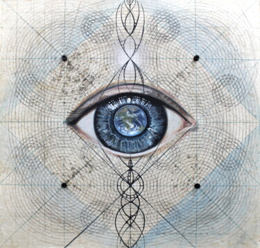 Die Überwindung der Illusion des Getrenntseins Schilderij getiteld "Die Überwindung der…" door Stefani Ruprecht, Origineel Kunstwerk, Acryl