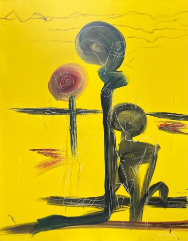 The Silence in the Space Between Blinks Painting titled "The Silence in the…" by Condrache, Original Artwork, Acrylic Mounted on Wood Stretcher frame