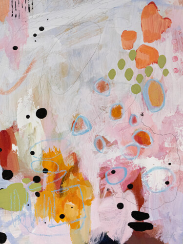 Painting titled "Petites mélodies" by Chantal Proulx, Original Artwork, Acrylic Mounted on Wood Stretcher frame