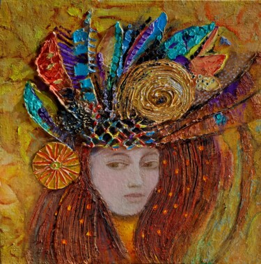 「Aesthetic oil paint…」というタイトルの絵画 Julia Ozerovaによって, オリジナルのアートワーク, オイル ウッドストレッチャーフレームにマウント