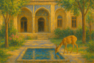 제목이 "Homeland Houses No.…"인 그림 Parisa Sahafiasl로, 원작, 안료