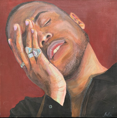 Hooked Pittura intitolato "Hooked" da Natali Kalalb, Opera d'arte originale, Acrilico