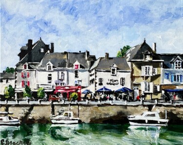 Peinture intitulée "le croisic, port" par Pascal Brachet, Œuvre d'art originale, Acrylique