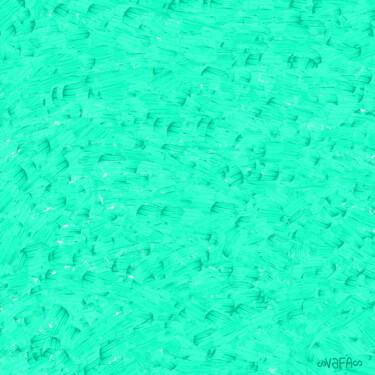 Mint Green Monochrome Abstract - Print Arte digitale intitolato "Mint Green Monochro…" da Vafa Majidli, Opera d'arte originale, Pittura digitale
