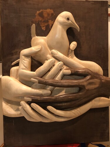 雕塑 标题为“Solidarity” 由Nick Tsalamatas, 原创艺术品, 蜡