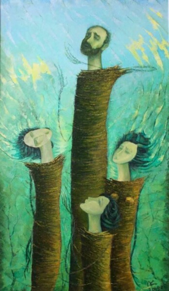 Pittura intitolato "KOMITAS" da Robert Hekimyan, Opera d'arte originale, Olio