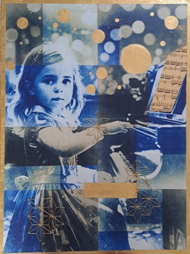 제목이 "la leçon de piano"인 사진 Liberty로, 원작, 시아노타입