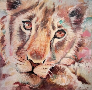 绘画 标题为“Jeune lion” 由Yoan Rimbault, 原创艺术品, 丙烯