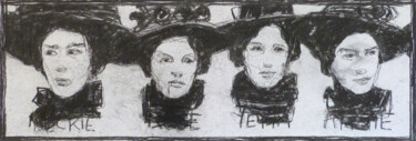 Dibujo titulada "March" por Wilfrid Moizan, Obra de arte original, Carbón Montado en Cartulina