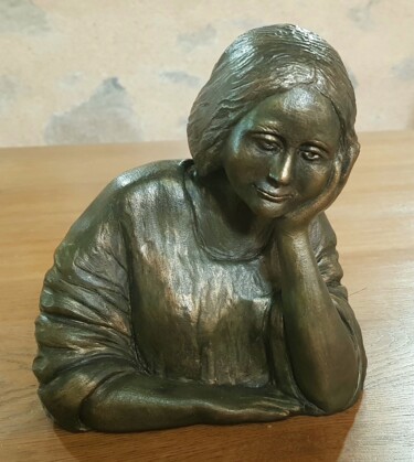 Scultura intitolato "Mélancolie" da Cathy Cheneau, Opera d'arte originale, Argilla