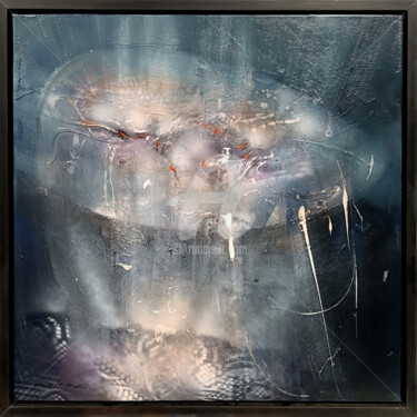 Primordial Germination of Space fascinating framed mindscape 绘画 标题为“Primordial Germinat…” 由Kloska Ovidiu, 原创艺术品, 丙烯 安装在木质担架架上