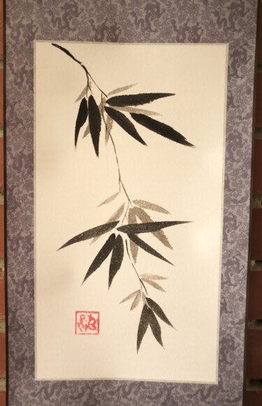 "kakemono bamboos" başlıklı Resim Péchane tarafından, Orijinal sanat, Suluboya