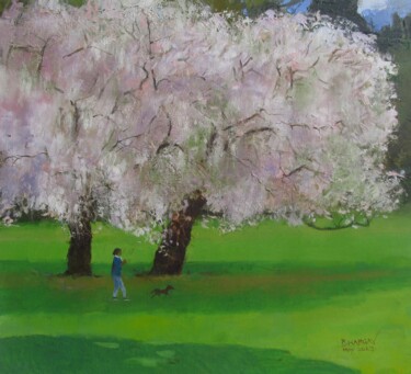 Painting titled "Spring Companions" by Bhargavkumar Kulkarni, Original Artwork, Oil