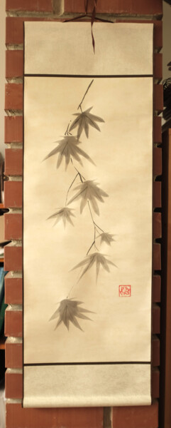 图画 标题为“kakemono maple bran…” 由Péchane, 原创艺术品, 水彩