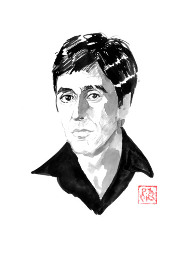 "tony montana" başlıklı Resim Péchane tarafından, Orijinal sanat, Suluboya