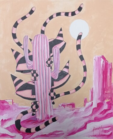 Pink Chalton "Pink Chalton" başlıklı Tablo Jsroosenys tarafından, Orijinal sanat, Akrilik Ahşap Sedye çerçevesi üzerine monte edilmiş