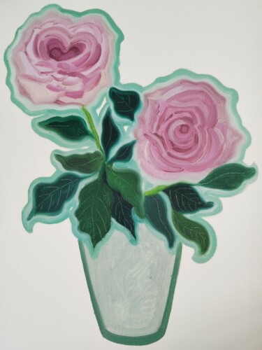 "roses03" başlıklı Tablo Lihua Ji tarafından, Orijinal sanat, Petrol