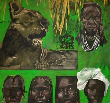 Malarstwo zatytułowany „AFRIKA” autorstwa Ana Candioti, Oryginalna praca, Akryl