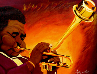Painting titled "Dizzy Gillespie" by Anthony Dunphy, Original Artwork, Acrylic
