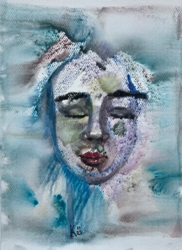 Dissolving in dreams Schilderij getiteld "Dissolving in dreams" door Katerina Anchugova, Origineel Kunstwerk, Aquarel