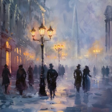绘画 标题为“Alexander Pushkin a…” 由Andre Gulyaev, 原创艺术品, 油 安装在木质担架架上