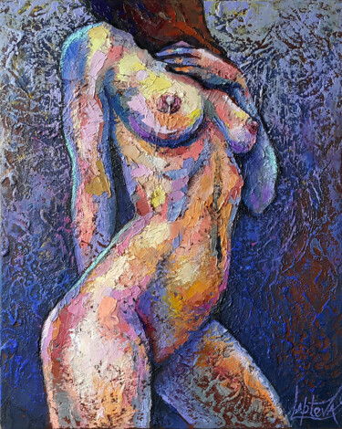 Peinture intitulée "Cold passion" par Viktoria Lapteva, Œuvre d'art originale, Huile Monté sur Châssis en bois