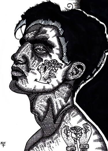 GOTH GUY "GOTH GUY" başlıklı Resim Nicholas Price tarafından, Orijinal sanat, Mürekkep